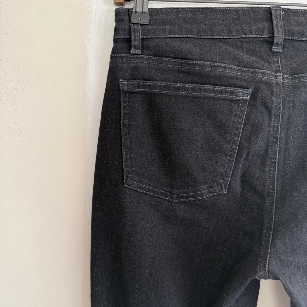Eileen Fisher Light Black Stretch Straight Jeans Mid-Rise Size 28 - Picture 14 of 16